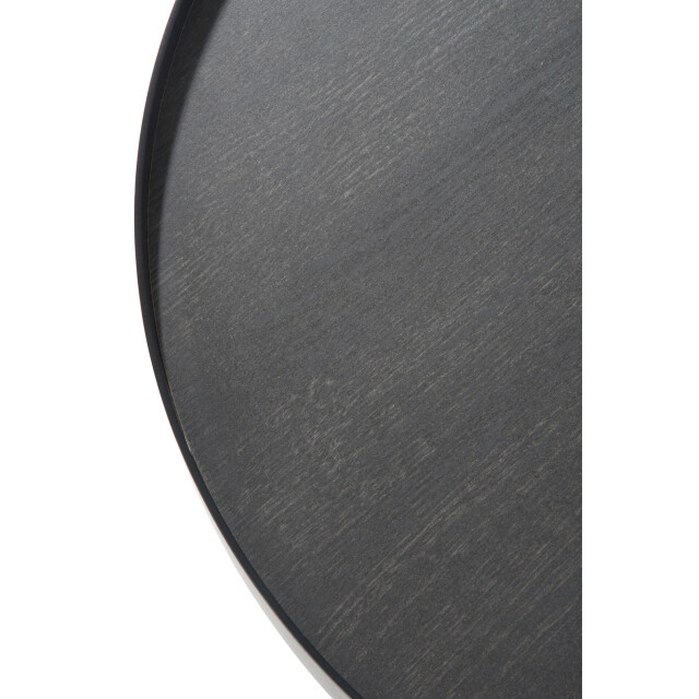 J-Line bijzettafel rond hout metaal donker bruin medium 60x60x45cm 3003241 large