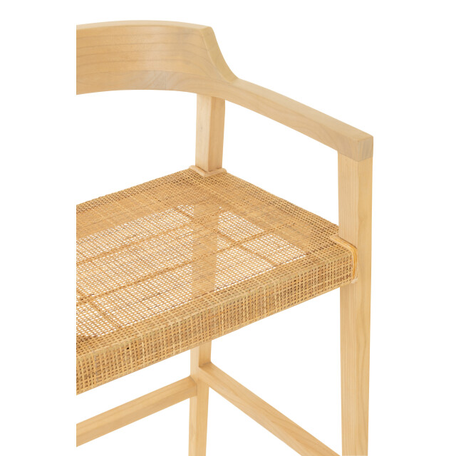 J-Line barstoel emma teakhout 55x53x100cm 3013890 large