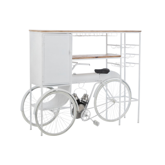 J-Line bar fiets metaal/mango hout /naturel 173x64x119cm 3000597 large