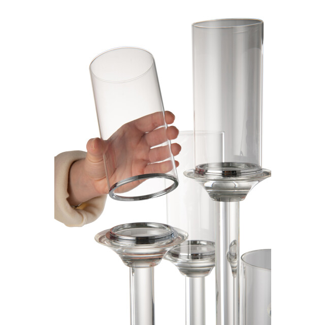 J-Line kaarshouder 5 groot glas 30x30x100cm 3065685 large