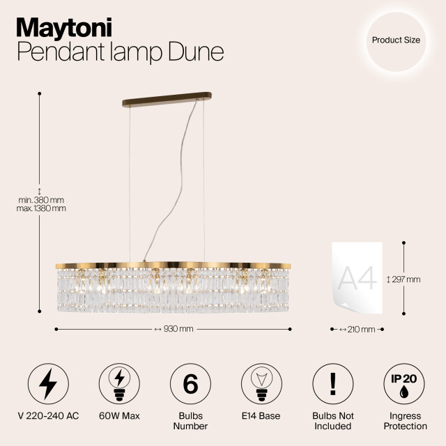 Maytoni hanglamp dune - 2994562 large