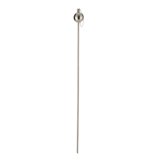 J-Line tuinfakkel bol gehamerd stainless steel zilver 9x9x155.5cm 3014802 large