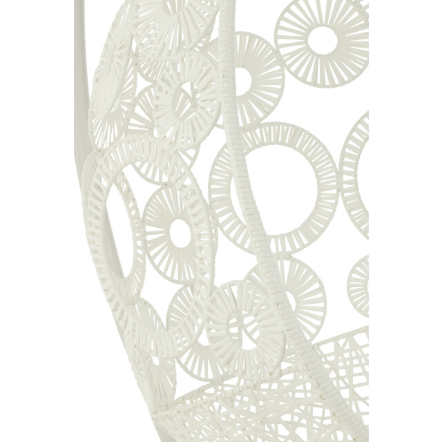 J-Line hangstoel+kussens bula metaal/riet 113x103x197cm 3004107 large
