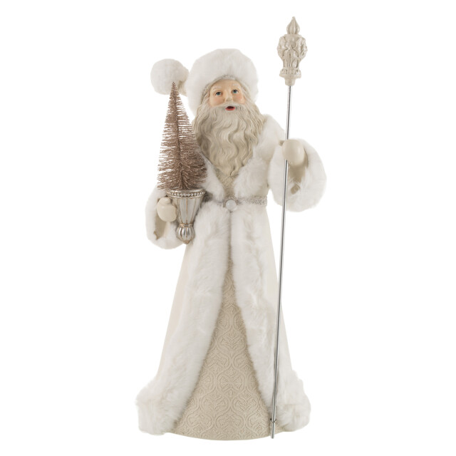 J-Line kerstman deco poly /champagne 20x26x57.5cm 3005910 large