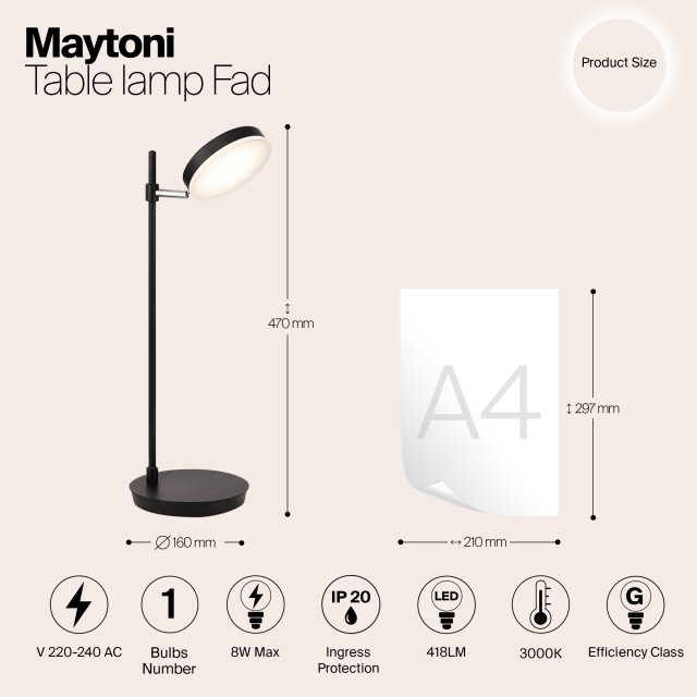 Maytoni tafellamp fad - 2993620 large