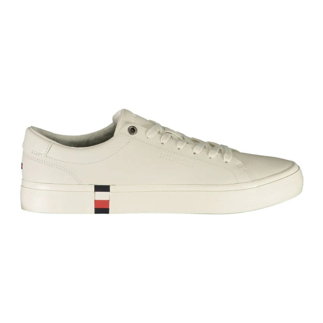 Tommy Hilfiger Elegante te sneakers met logodetail Tommy Hilfiger elegante witte sneakers met logodetail large