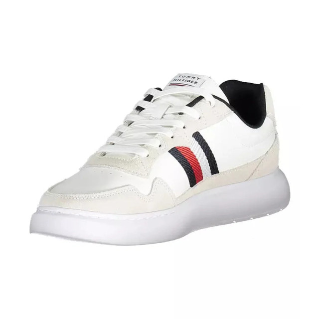 Tommy Hilfiger Strakke te sneakers met contrasterende accenten Tommy Hilfiger Strakke witte sneakers met contrasterende accenten large