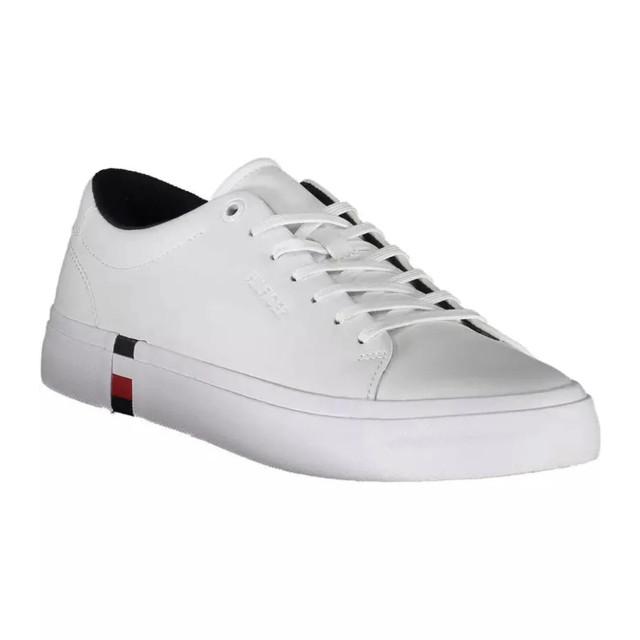 Tommy Hilfiger Eco-chic te sneakers met contrasterende accenten Tommy Hilfiger Eco-Chic witte sneakers met contrasterende accenten large