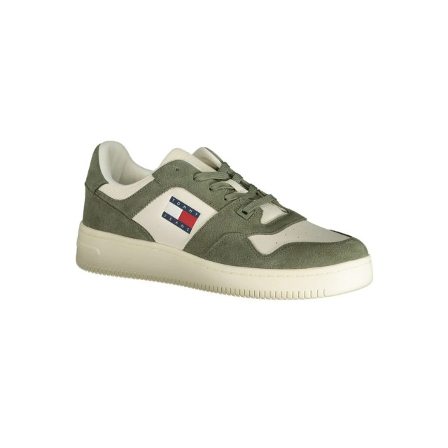 Tommy Hilfiger Leren heren sneaker Tommy Hilfiger groene leren heren sneaker large