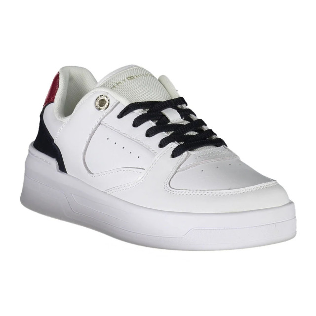 Tommy Hilfiger Chique te contrastsneakers met logodetail Tommy Hilfiger chique witte contrastsneakers met logodetail large