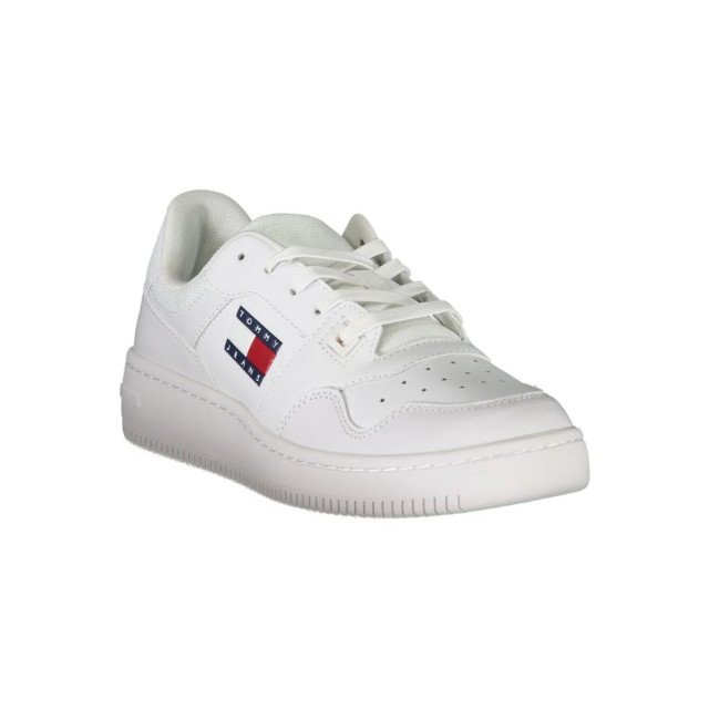 Tommy Hilfiger Klassieke te sneakers met contrasterende accenten Tommy Hilfiger Klassieke witte sneakers met contrasterende accenten large