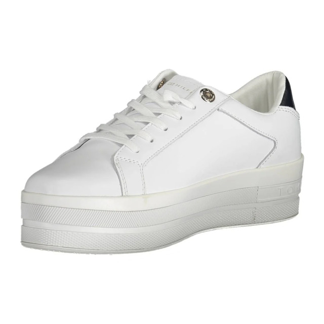 Tommy Hilfiger Slanke te sneakers met milieubewuste uitstraling Tommy Hilfiger Slanke witte sneakers met milieubewuste uitstraling large