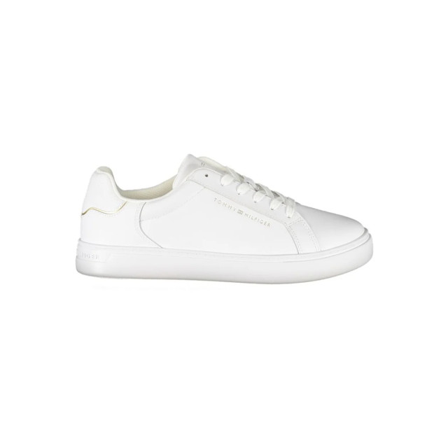 Tommy Hilfiger Polyester sneaker Tommy Hilfiger Leren Court Sneaker Met Metallic Logo large