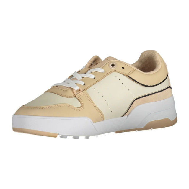 Tommy Hilfiger Slanke sneakers met logoaccent Tommy Hilfiger Slanke beige sneakers met logoaccent large