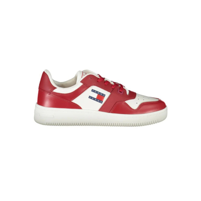 Tommy Hilfiger Leren heren sneaker Tommy Hilfiger roze leren heren Retro Basket sneaker large