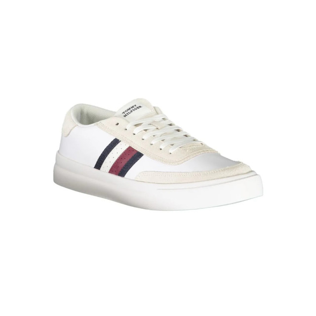 Tommy Hilfiger Te polyester sneaker Tommy Hilfiger witte polyester Signature sneaker large