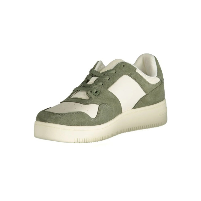 Tommy Hilfiger Leren heren sneaker Tommy Hilfiger groene leren heren sneaker large