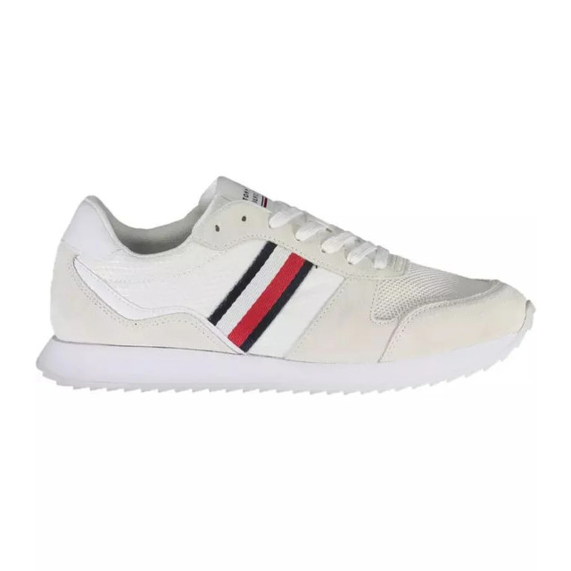 Tommy Hilfiger Eco-conscious te sneakers met logoaccent Tommy Hilfiger Eco-Conscious witte sneakers met logoaccent large