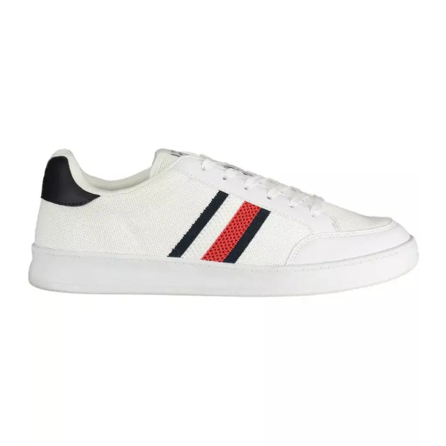 Tommy Hilfiger Eco-conscious te sneakers met logoaccent Tommy Hilfiger Eco-Conscious witte sneakers met logoaccent large