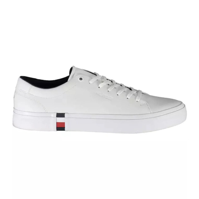 Tommy Hilfiger Eco-chic te sneakers met contrasterende accenten Tommy Hilfiger Eco-Chic witte sneakers met contrasterende accenten large