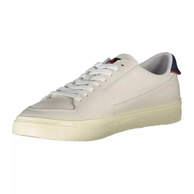 Tommy Hilfiger Eco-conscious te sneakers met logodetail Tommy Hilfiger Eco-Conscious witte sneakers met logodetail large