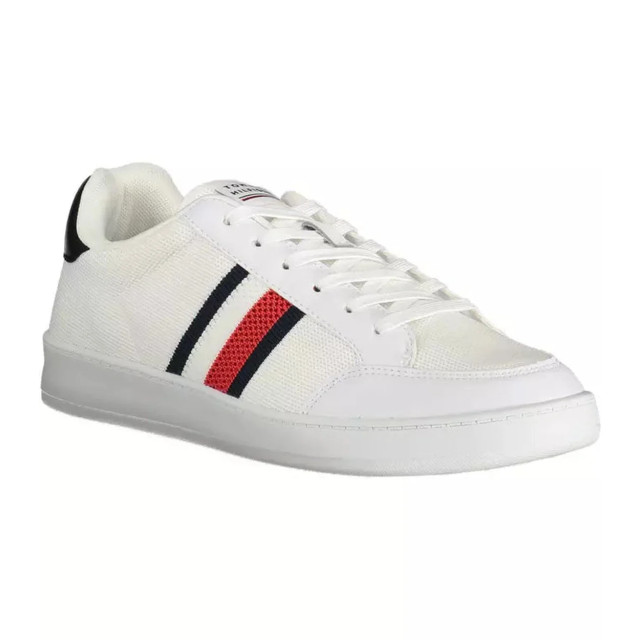 Tommy Hilfiger Eco-conscious te sneakers met logoaccent Tommy Hilfiger Eco-Conscious witte sneakers met logoaccent large