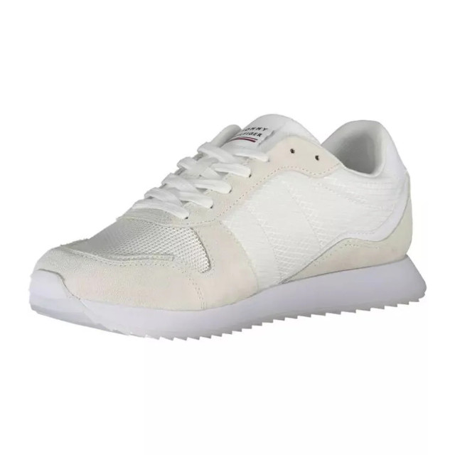 Tommy Hilfiger Eco-conscious te sneakers met logoaccent Tommy Hilfiger Eco-Conscious witte sneakers met logoaccent large