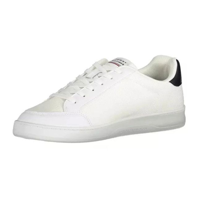 Tommy Hilfiger Eco-conscious te sneakers met logoaccent Tommy Hilfiger Eco-Conscious witte sneakers met logoaccent large