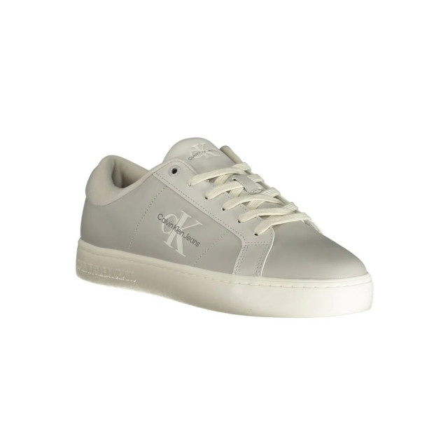 Calvin Klein Polyester sneaker Calvin Klein Grijze Polyester Sneaker met Logo large