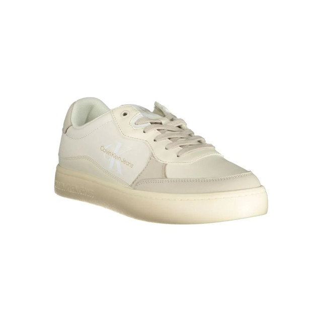 Calvin Klein Elegante te sneakers met contrasterende accenten Calvin Klein Elegante Witte Sneakers Met Contrasterende Accenten large