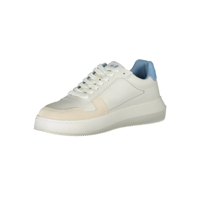 Calvin Klein Eco-conscious te sneakers met contrasterende details Calvin Klein Eco-Conscious Witte Sneakers Met Contrasterende Details large