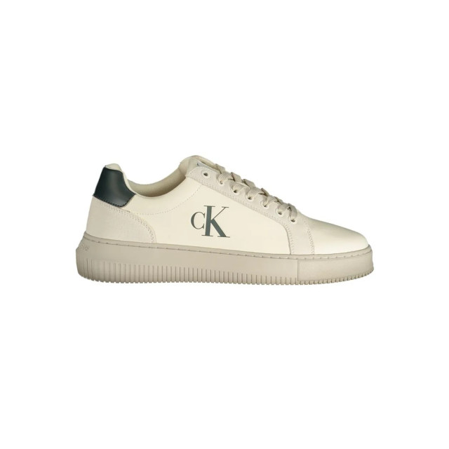 Calvin Klein Te polyester sneaker Calvin Klein Jeans Authentic Sneakers met dikke cupzool in gebroken wit large