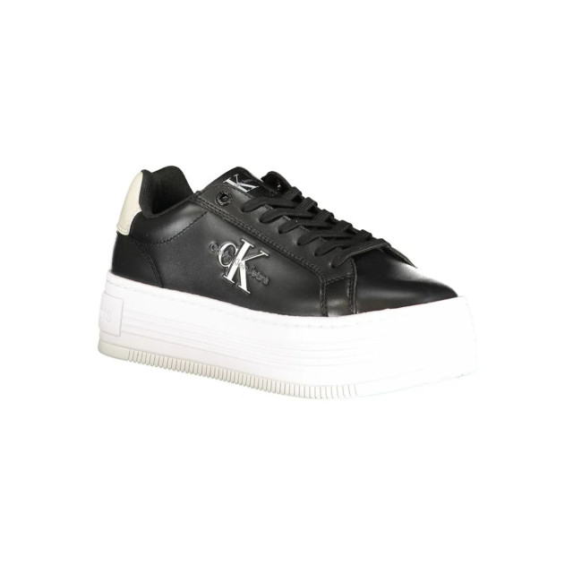 Calvin Klein Polyester sneaker Calvin Klein Sportieve veterschoenen Sleehak Zwart large