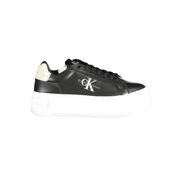 Calvin Klein Polyester sneaker Calvin Klein Sportieve veterschoenen Sleehak Zwart large