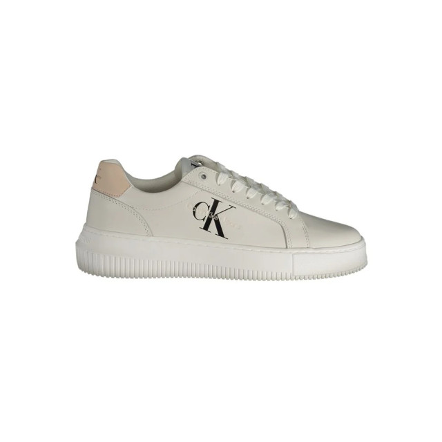 Calvin Klein Te polyester sneaker Calvin Klein Witte Polyester Sneaker Met Contrastdetails large