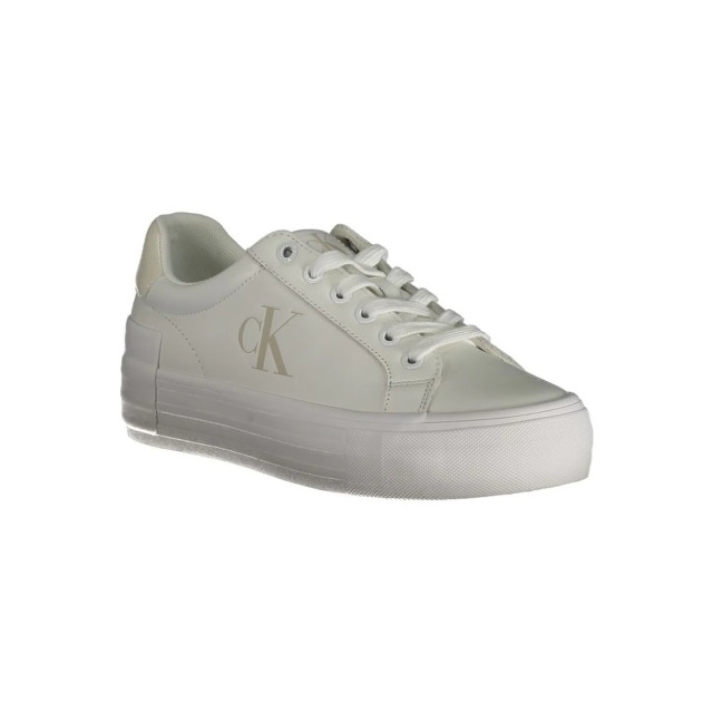 Calvin Klein Te polyester sneaker Calvin Klein Witte Polyester Plateau Sneaker large