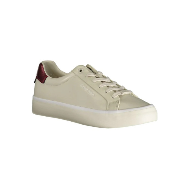 Calvin Klein Polyester sneaker Calvin Klein Beige Lace Up Polyester Sneaker Laag large