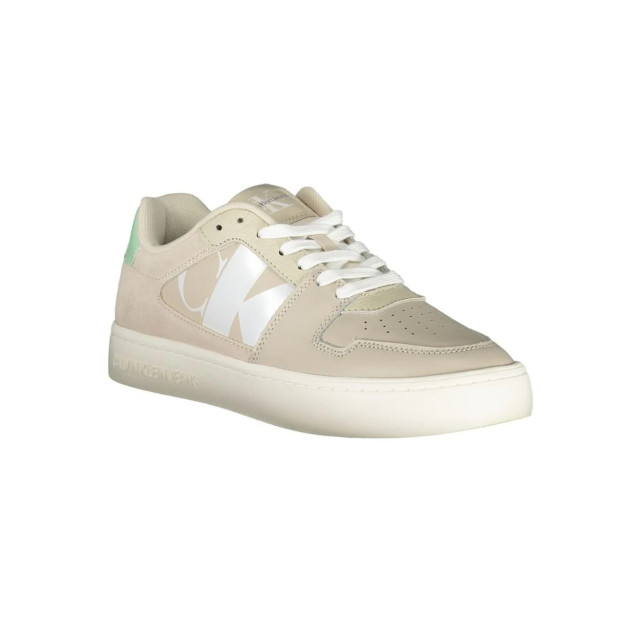 Calvin Klein Polyester sneaker Calvin Klein Beige Klassieke Cupsole Sneaker large