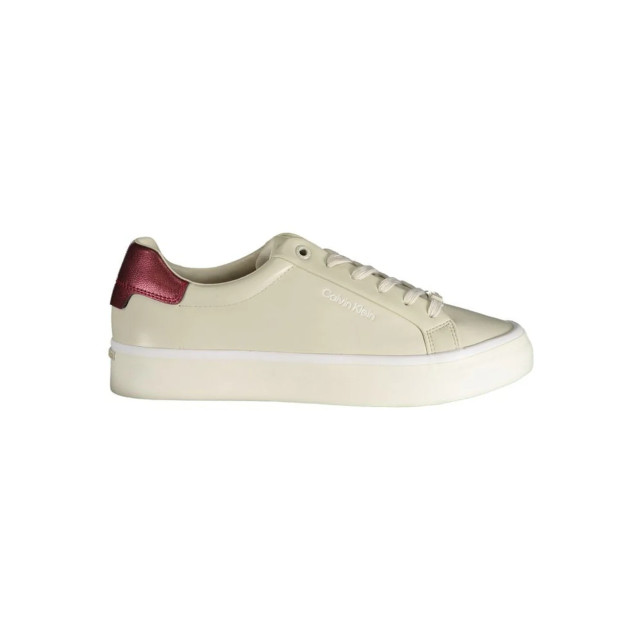 Calvin Klein Polyester sneaker Calvin Klein Beige Lace Up Polyester Sneaker Laag large