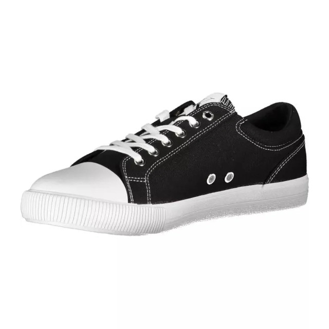 Calvin Klein Elegante sneakers met contrasterende zool Calvin Klein Elegante Zwarte Sneakers Met Contrasterende Zool large