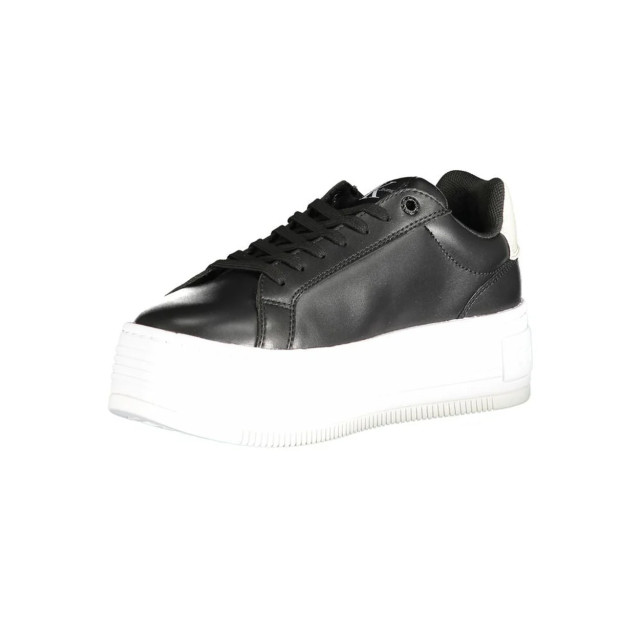 Calvin Klein Polyester sneaker Calvin Klein Sportieve veterschoenen Sleehak Zwart large