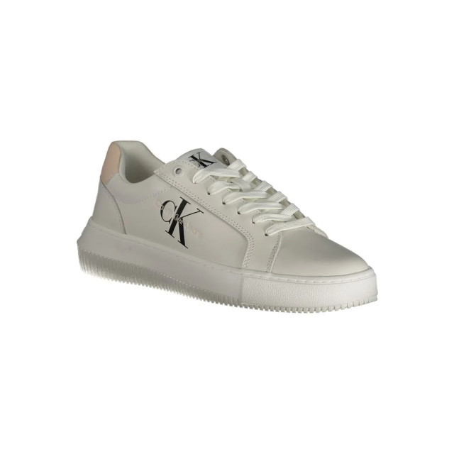 Calvin Klein Te polyester sneaker Calvin Klein Witte Polyester Sneaker Met Contrastdetails large