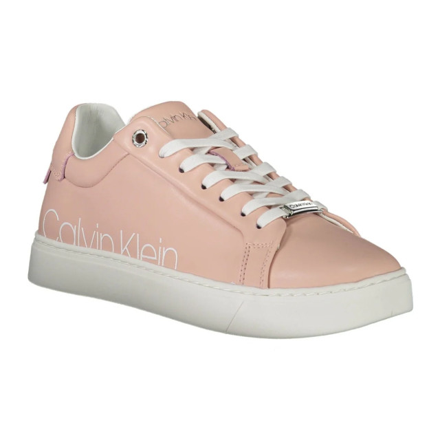 Calvin Klein Chique sneaker met logoaccenten Calvin Klein Chique Roze Sneaker Met Logoaccenten large