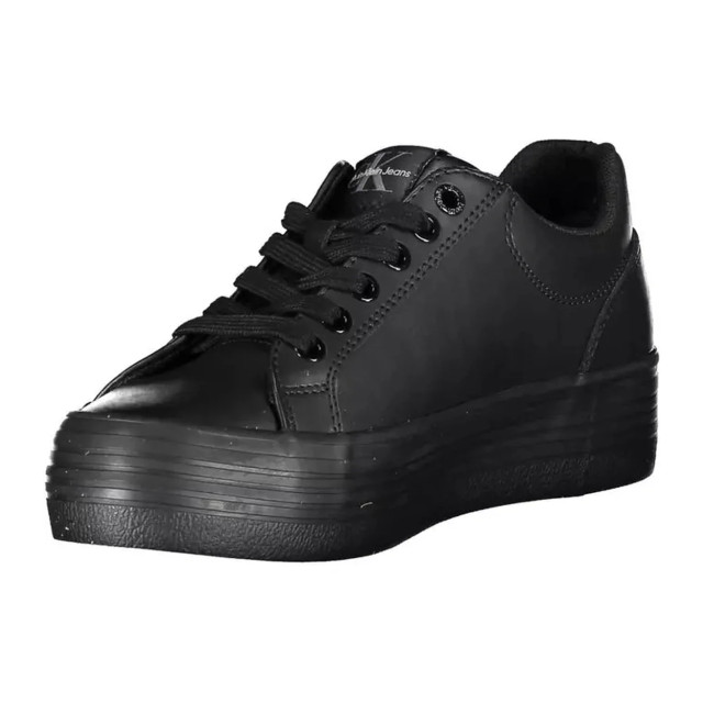 Calvin Klein Eco-conscious sneaker in strak Calvin Klein Zwarte Eco-Conscious Sneaker In Strak Zwart large