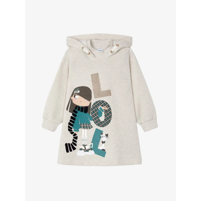 Mayoral Meisjes jurk hoodie stone 4930-54-H-STONE large