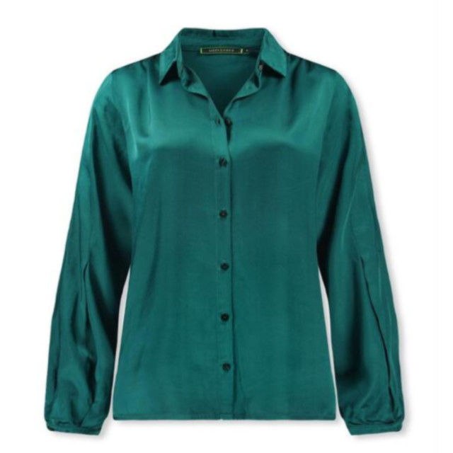 Lizzy & Coco Lizzy & coco dali satin blouse- dali-emerald large