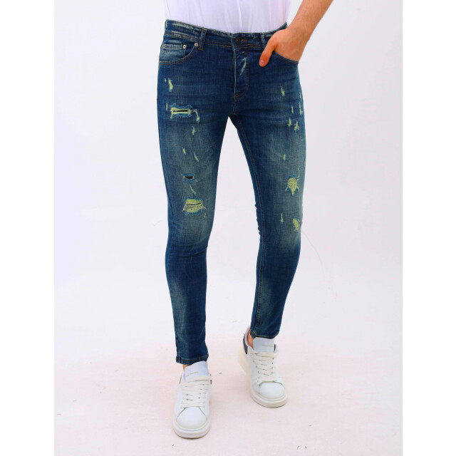 Mario Morato Spijkerbroek met gaten slim fit stretch mm MM-S-1979/102 large
