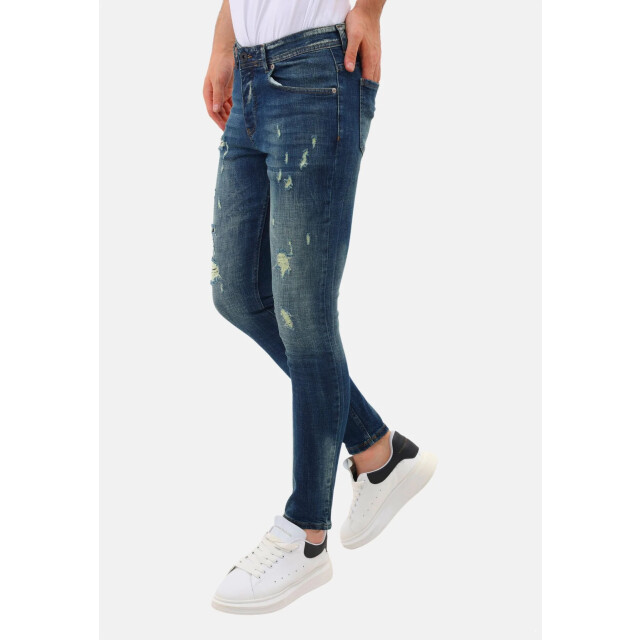 Mario Morato Spijkerbroek met gaten slim fit stretch mm MM-S-1979/102 large