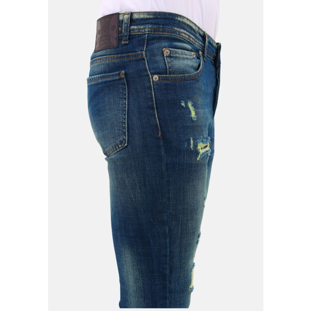 Mario Morato Spijkerbroek met gaten slim fit stretch mm MM-S-1979/102 large