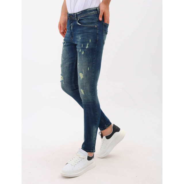 Mario Morato Spijkerbroek met gaten slim fit stretch mm MM-S-1979/102 large